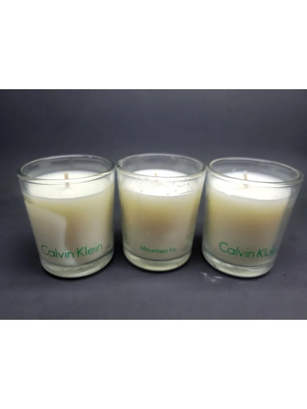 3 x Calvin Klein Jar Candle MOUNTAIN FIR Scented Mini Travel Size 1.9oz each